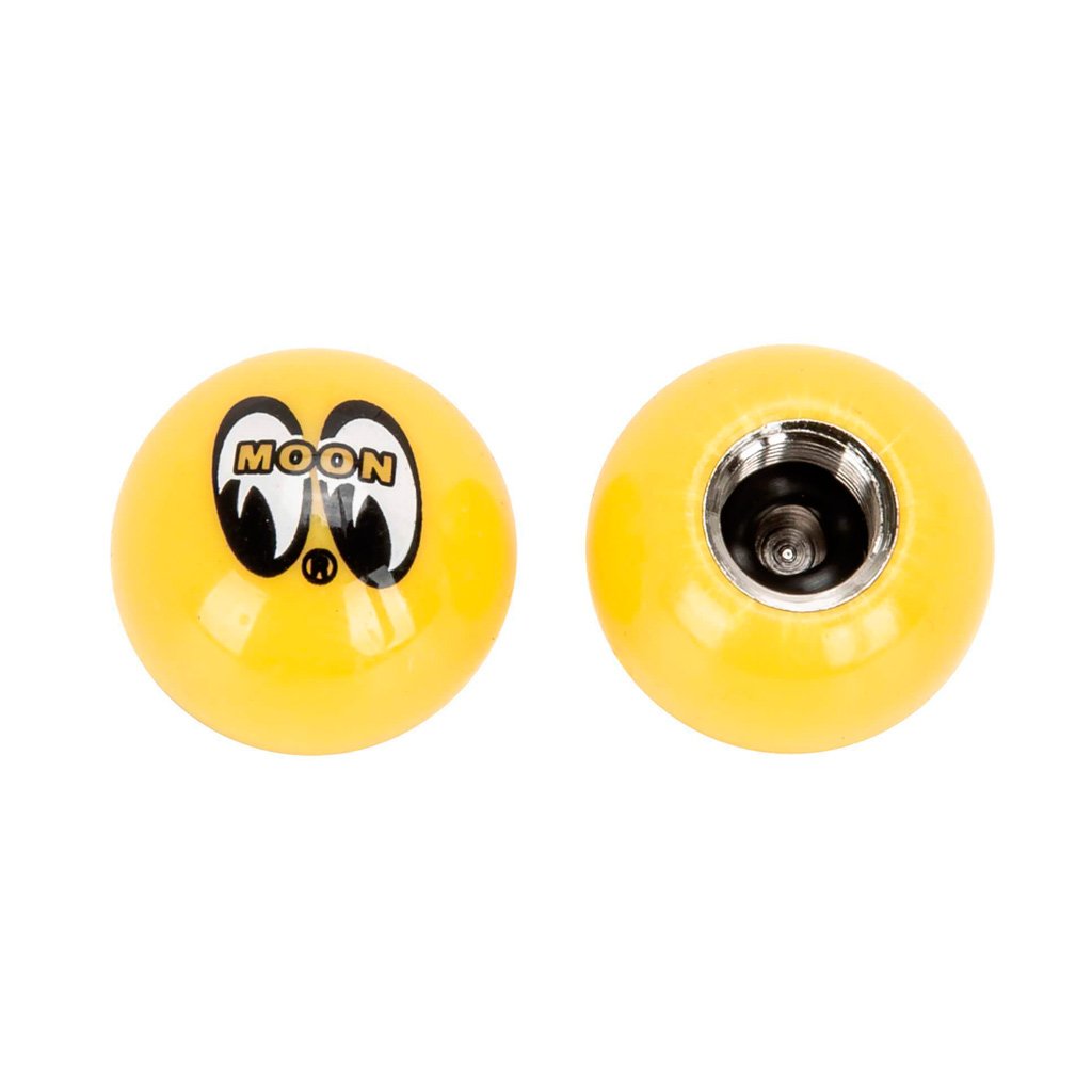 Mooneyes Moon Air Valve Caps Yellow Rider District